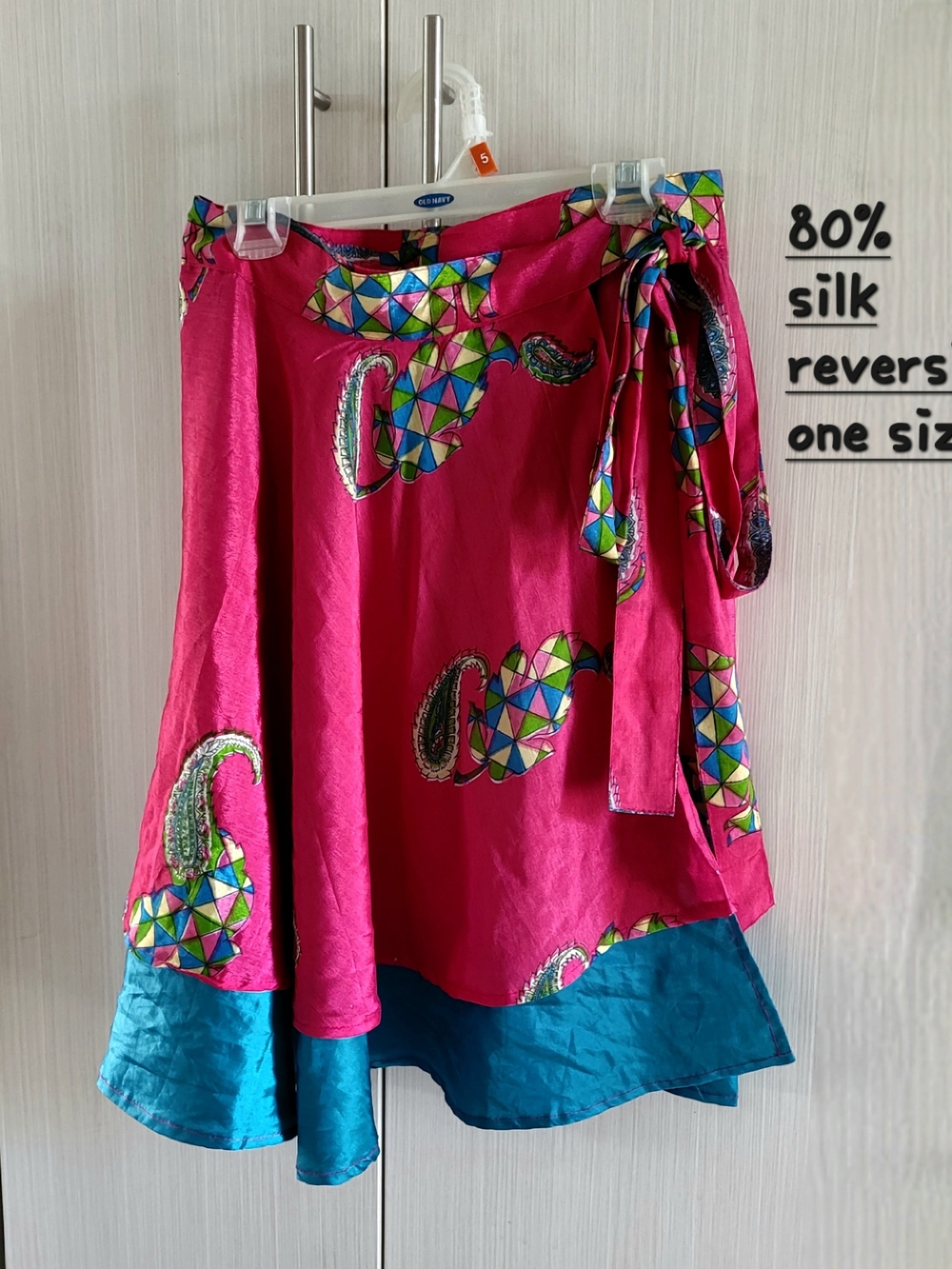 Women’s Reversible  Silk Blend Wrap Skirt